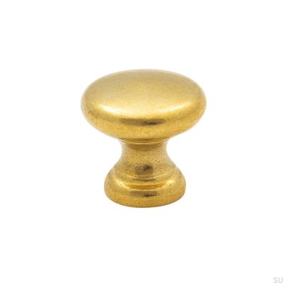 Möbelknopp 411 17 Guld Mässing Opolerad Omålad