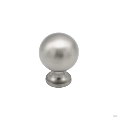 Möbelknopp Lily Silver Borstad