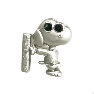 Möbelknopp Snoopy 50x42 Borstad Nickel