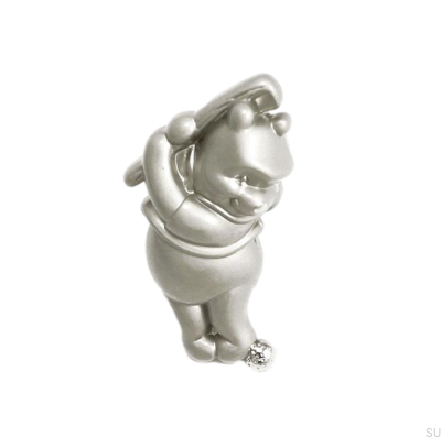Möbelknopp Nalle Puh Golfer Brushed Nickel
