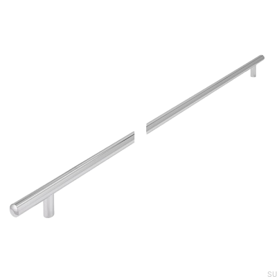 Avlångt möbelhandtag 885 552 Polerad krom