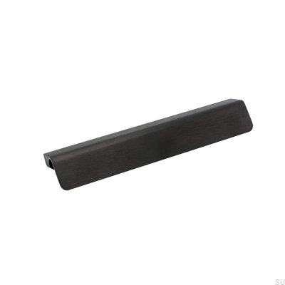 Frans avlångt möbelhandtag, metall, svart