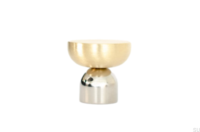 Kokeshi Mix 3032 möbelknopp Polerat stål med borstad mässing
