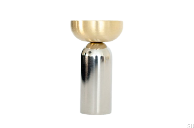 Kokeshi Mix Wall Hanger 3052 Polerat stål med Borstad Mässing