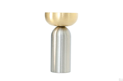 Kokeshi Mix Wall Hanger 3052 Borstad Stål med Borstad Mässing