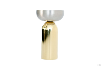 Kokeshi Mix vägghängare 3052 polerad mässing omålad med borstat stål