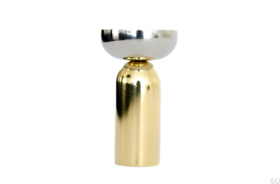 Kokeshi Mix 3052 vägghängare polerad mässing omålad med polerat stål