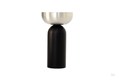 Kokeshi Mix 3052 Aluminium Svart Vägghängare med borstat stål