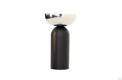 Kokeshi Mix 3052 Aluminium Svart Vägghängare med polerat stål