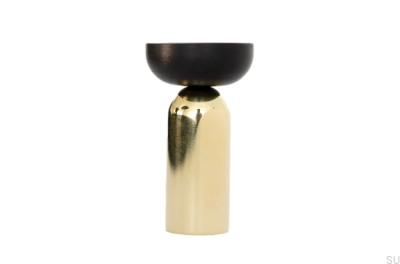 Kokeshi Mix 3052 Vägghängare polerad mässing omålad med svart aluminium