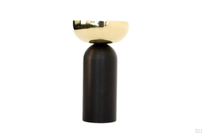 Kokeshi Mix 3052 Vägghängare Aluminium Svart med Polerad Mässing Olackerad