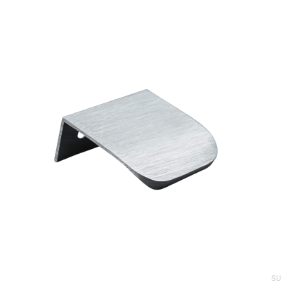 Poppi 40 kant möbelhandtag, borstad silver