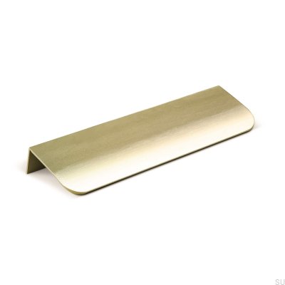 Poppi 136 kant möbelhandtag, borstad guld