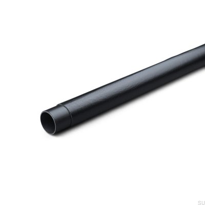 Rod Swept 558 Metal Black Garderob Rod med svart läder