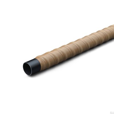 Rod Wrapped 958 Garderob Rod Metal Black med Ljusbrunt Läder