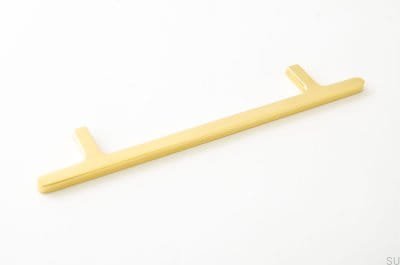 Flat Line 128 avlångt möbelhandtag, polerad mässing, olackerad