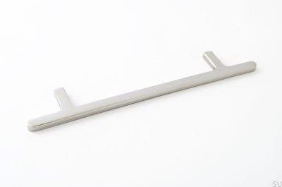 Flat Line 128 avlångt möbelhandtag, polerat stål