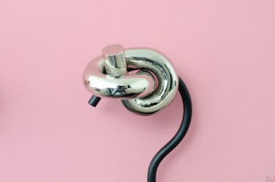 Möbelknopp Knot 50 Polerad Nickel