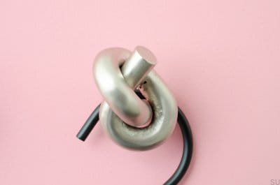 Möbelknopp Knot 50 Borstad Nickel
