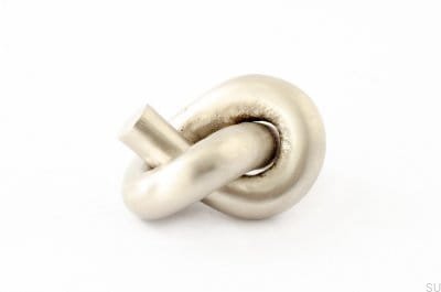 Möbelknopp Knot 50 Borstad Nickel