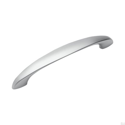 Avlångt möbelhandtag 0033 128 Silver Borstad