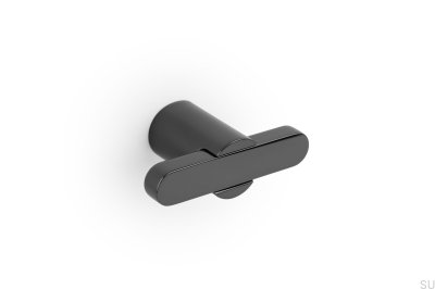 T-Bar Fusion Möbelknopp Svart Titanpolerad
