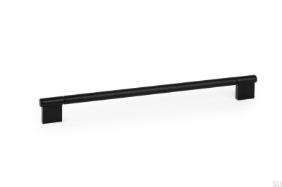Point 320 längsgående möbelhandtag, svart borstad aluminium
