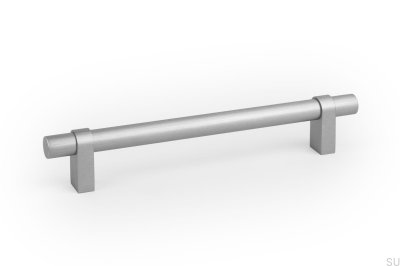 Nobb 192 avlångt möbelhandtag, borstad aluminium