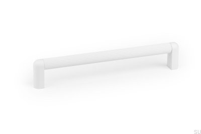 Avlångt möbelhandtag Riss Mini 192 Aluminium Matt Vit