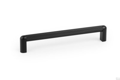 Avlångt möbelhandtag Riss Mini 192 Aluminium Matt Svart
