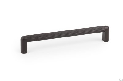 Avlångt möbelhandtag Riss Mini 192 Aluminium Brun