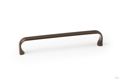 Miig 160 avlångt möbelhandtag, metall, brun