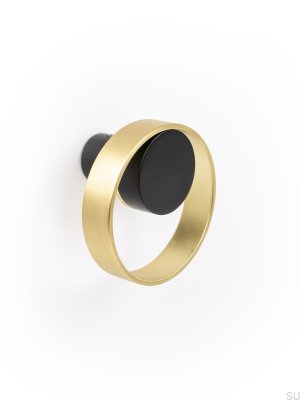 Orbit 75 svart och borstat guld vägghängare