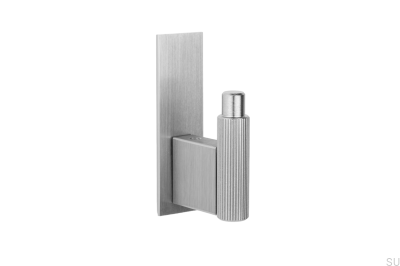 Vägghängare med bricka Arpa Plate Aluminium Silver Borstad