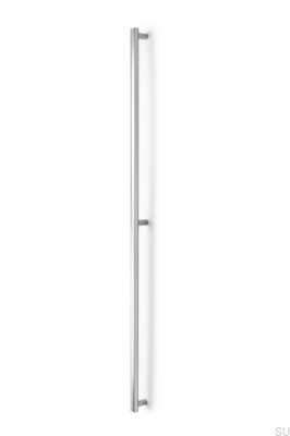 Moon Big 1056 Enkelsidigt Avlångt Möbelhandtag Silver Borstad Aluminium