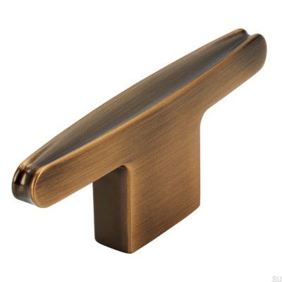 T-Bar 2570 16 Antik guld Borstad möbelknopp