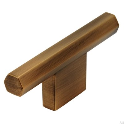 T-Bar 2571 16 Antik guld Borstad möbelknopp
