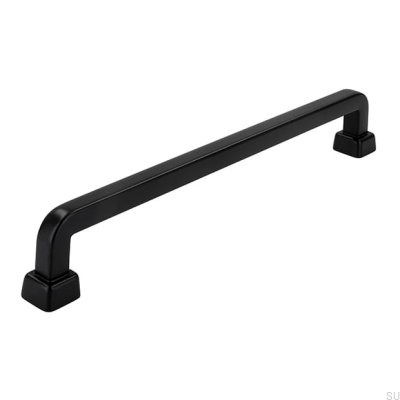 Avlångt möbelhandtag 2536 160 Metall Svart Matt