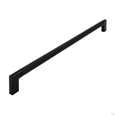 Avlångt möbelhandtag 2591 320 Metall, Mattsvart