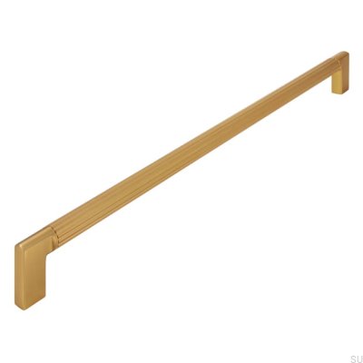 Avlångt möbelhandtag 2591 320 Borstat guld