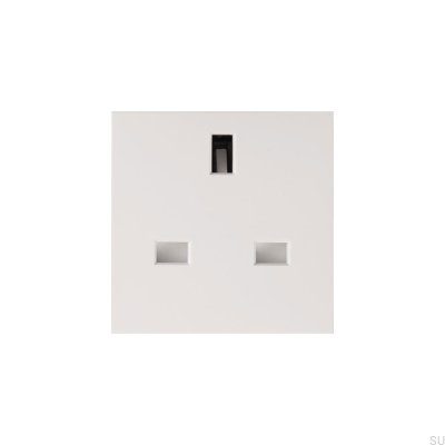 13 Amp UK English Plug Module for Euro Plate White
