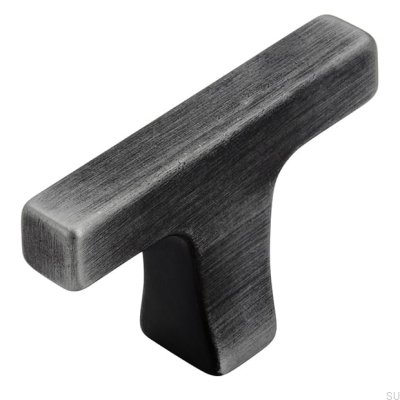 T-Bar 2562 48 Metall Svart Borstad Möbelknopp