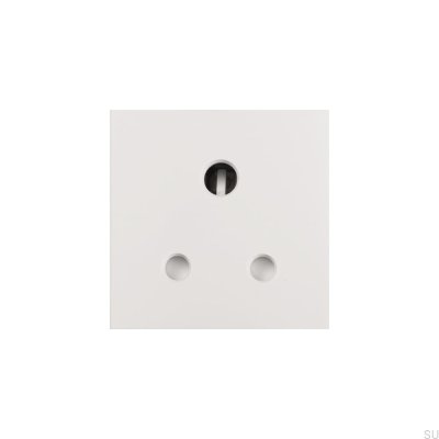 5 Amp UK Module Engelsk Euro Plate Plug Vit