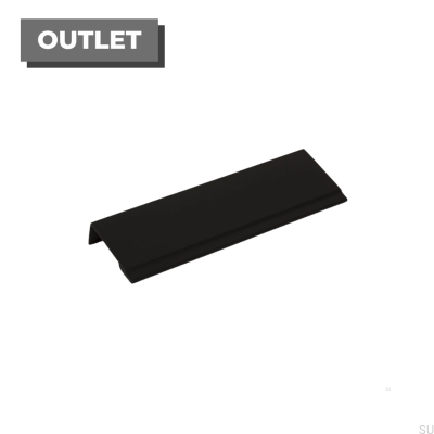 Möbelkanthandtag Stratt 128 Svart aluminium