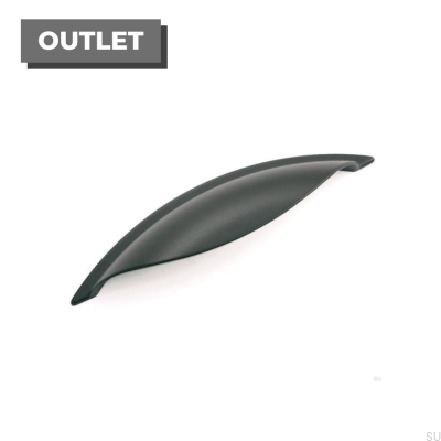 Avlångt möbelhandtag 3940 Metall Svart