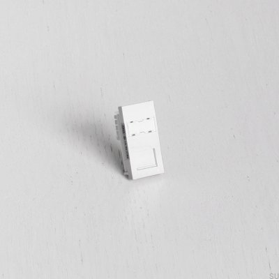 RJ45 CAT6-uttagsmodul för europlatta Vit brittisk standard