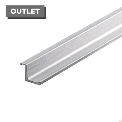 Möbelhandtag med täckkant 596 Silver Stål
