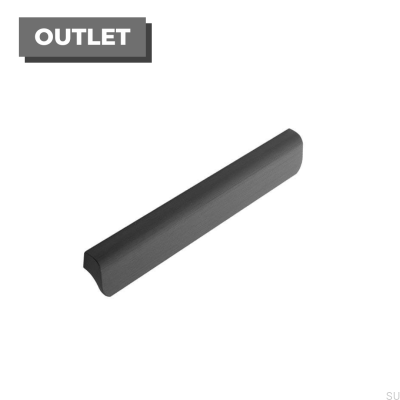 Höst 224 avlångt möbelhandtag Aluminium Svart