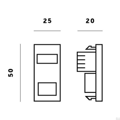 RJ45 CAT6-uttagsmodul för europlatta Vit brittisk standard