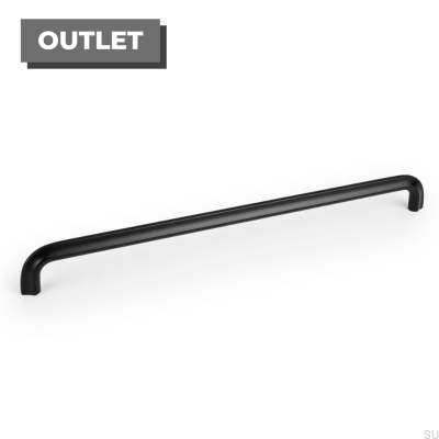 Avlångt möbelhandtag Asi 320 Aluminium Svart Matt